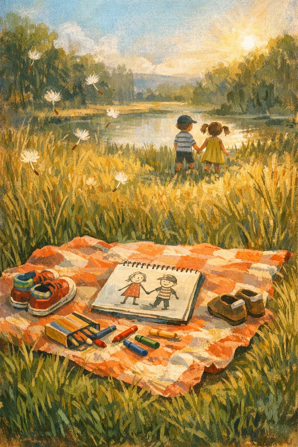 Two children sharing a quiet moment.